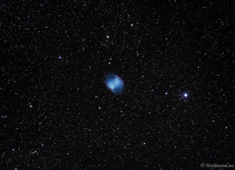 <h5>Dumbbell Nebula in Vulpecula (also Applecore or M27)</h5>